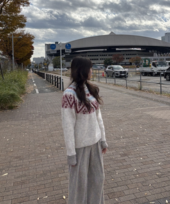 ハートノルディックニット IVORY