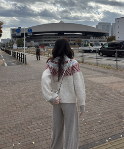 ハートノルディックニット IVORY