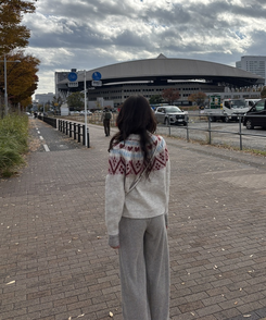 ハートノルディックニット IVORY