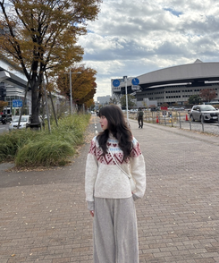 ハートノルディックニット IVORY