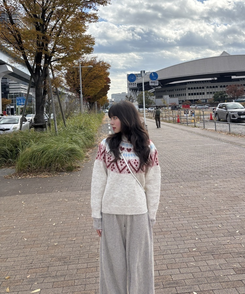 ハートノルディックニット IVORY