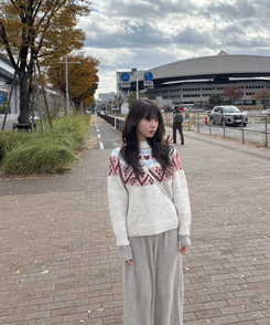 ハートノルディックニット IVORY