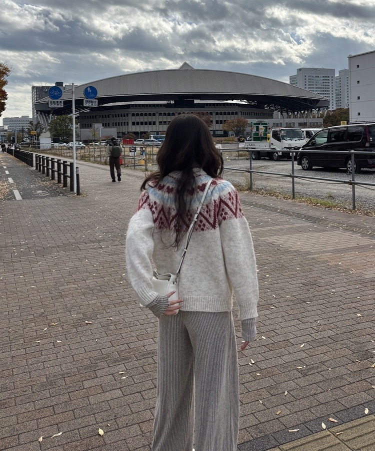 ハートノルディックニット IVORY