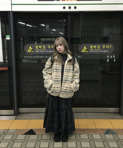 ノルディックジップアップフリース BEIGE