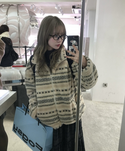 ノルディックジップアップフリース BEIGE