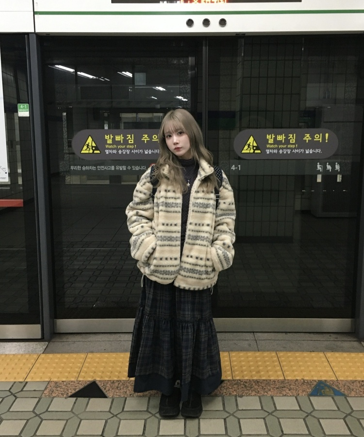 ノルディックジップアップフリース BEIGE