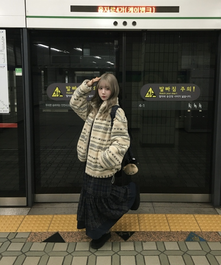 ノルディックジップアップフリース BEIGE