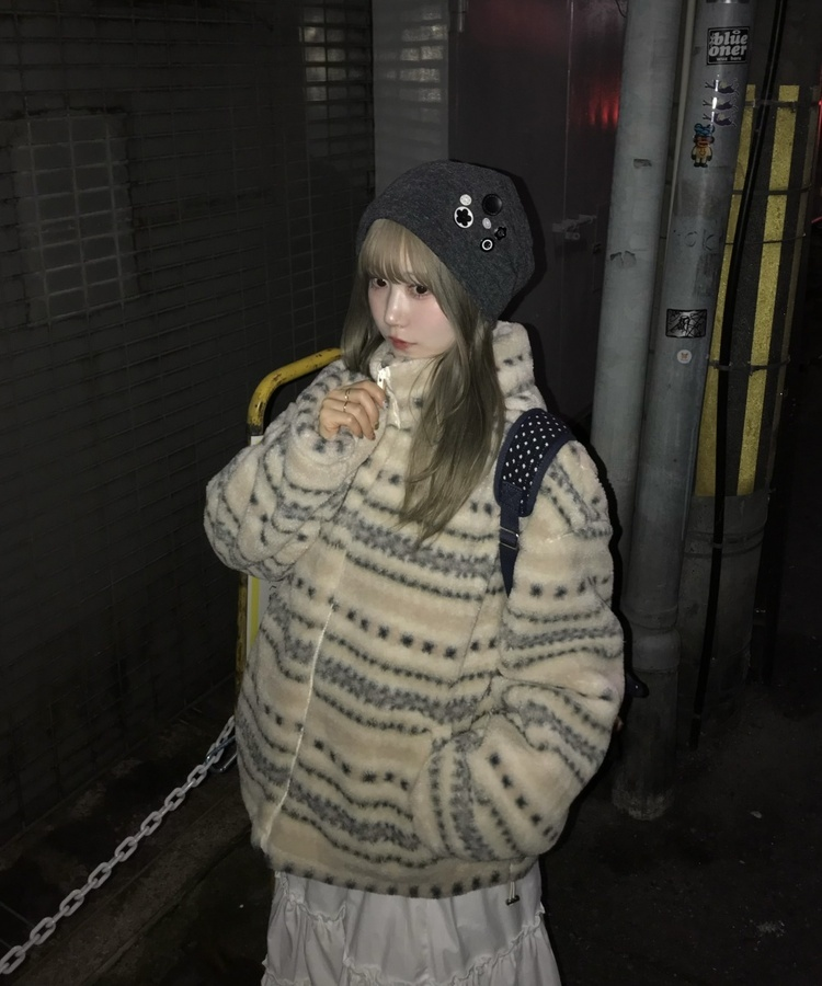 ノルディックジップアップフリース BEIGE