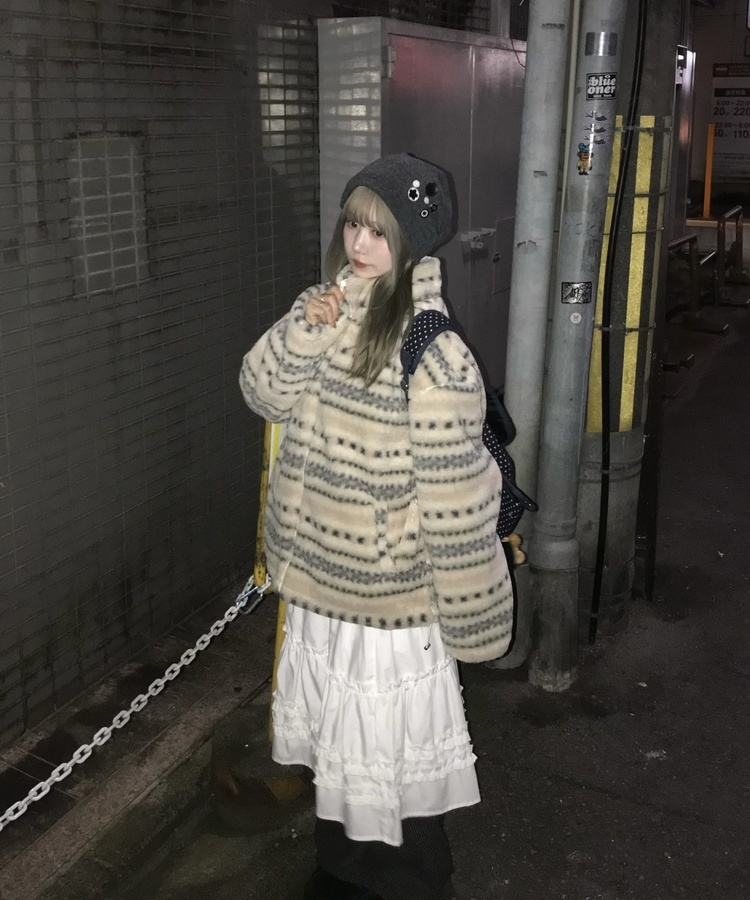 ノルディックジップアップフリース BEIGE