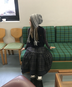 ウールニット帽 GREY