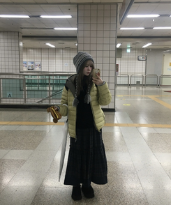 ウールニット帽 GREY