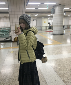 ウールニット帽 GREY