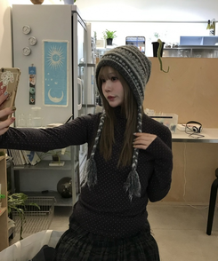 ウールニット帽 GREY