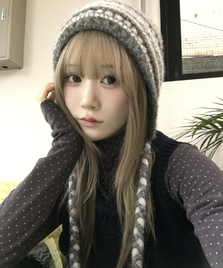 ウールニット帽 GREY