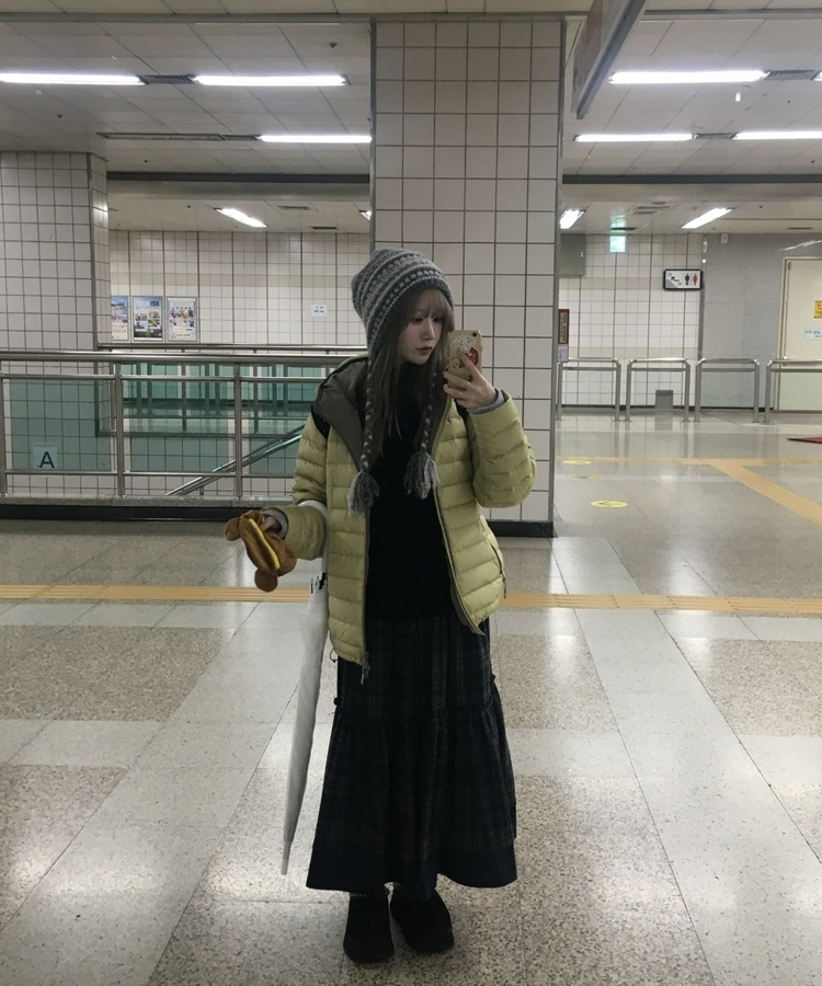 ウールニット帽 GREY