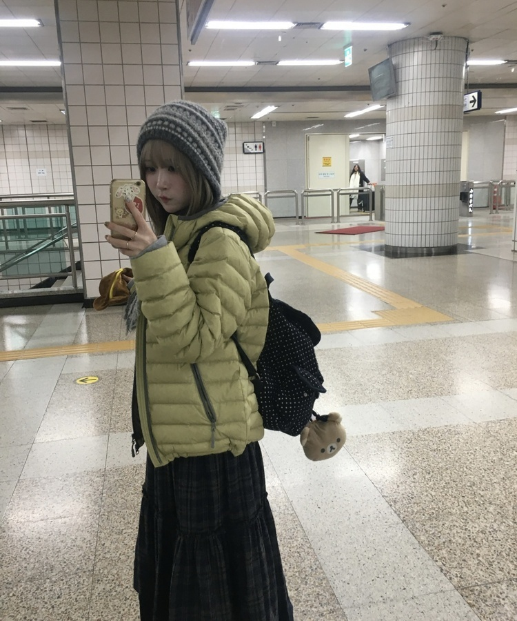 ウールニット帽 GREY