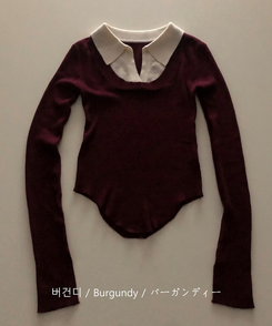 リブスリムフィットニット