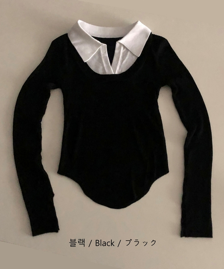 リブスリムフィットニット