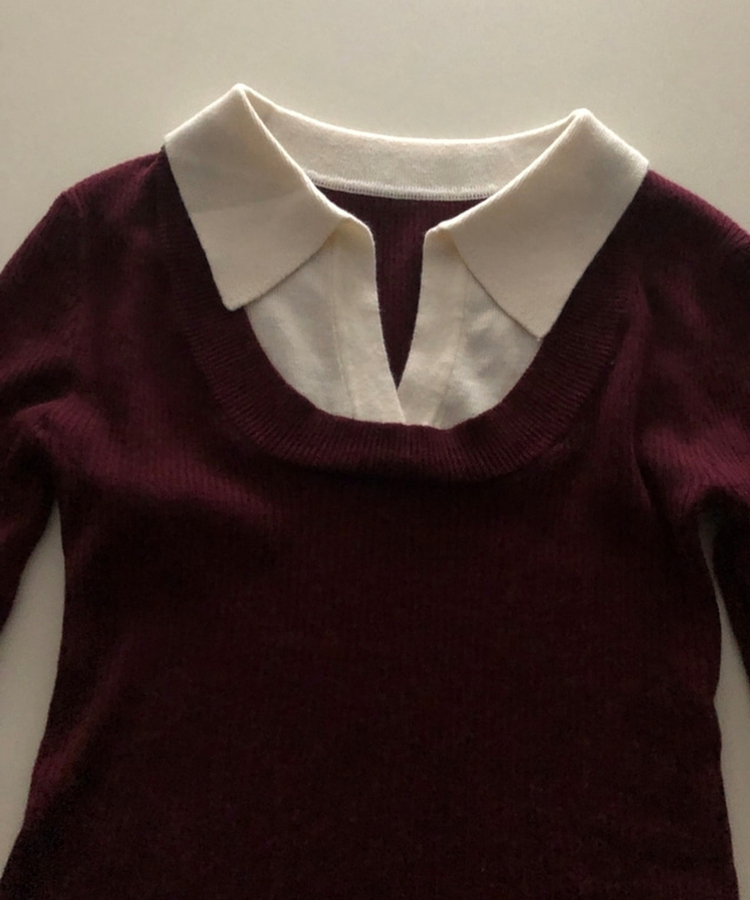 リブスリムフィットニット