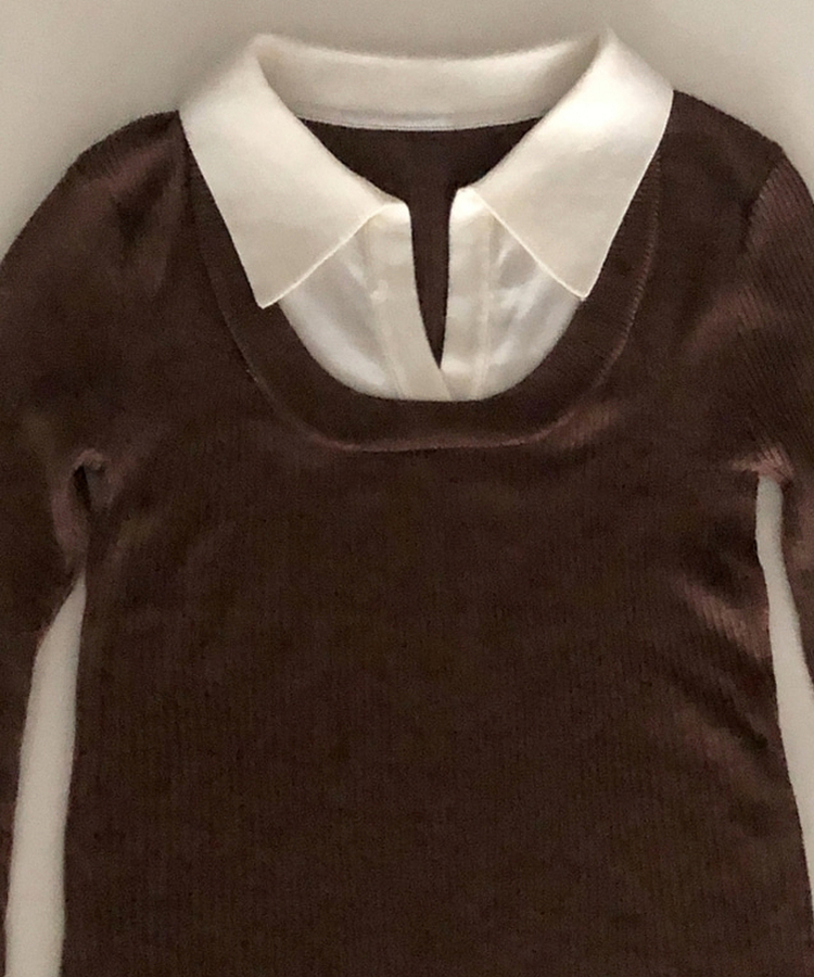 リブスリムフィットニット