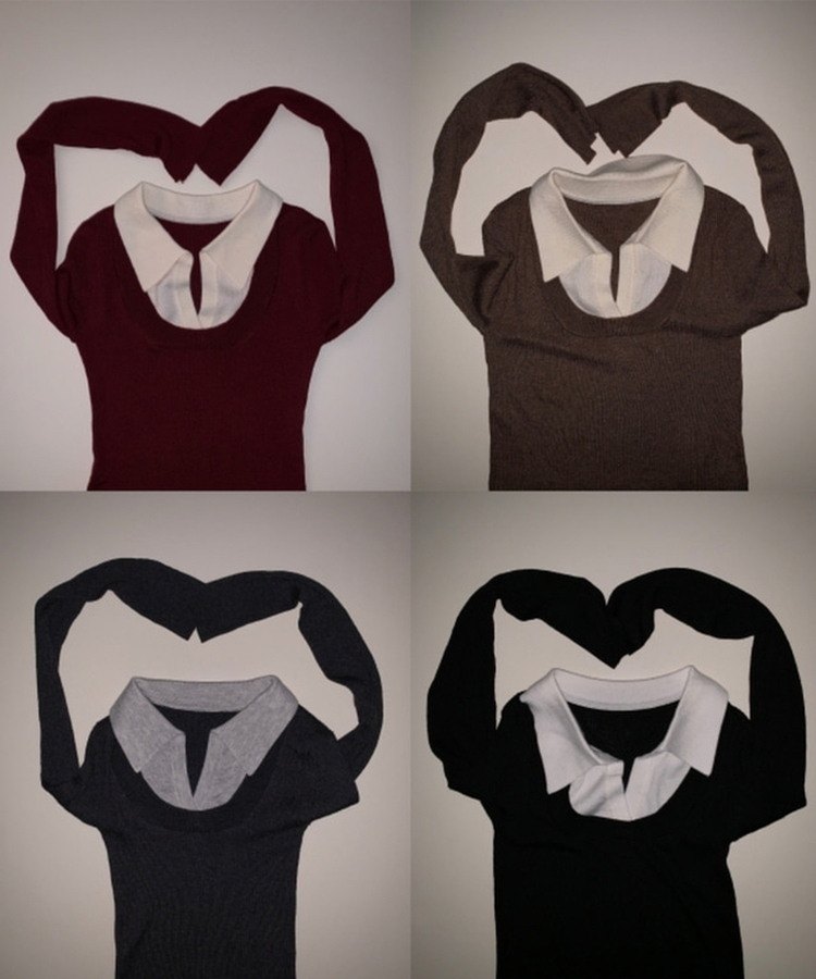 リブスリムフィットニット