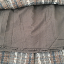 チェックプリーツバンディングミディスカート