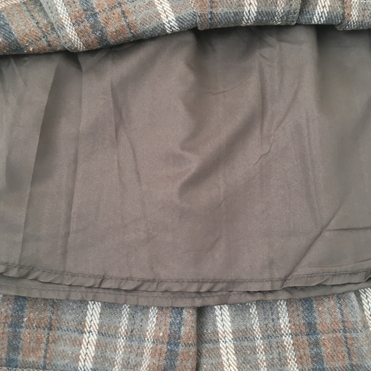 チェックプリーツバンディングミディスカート