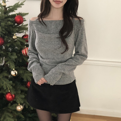 ホルタースクエアシャーリング長袖Tシャツ GREY