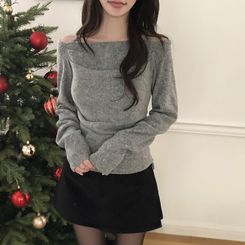 ホルタースクエアシャーリング長袖Tシャツ GREY