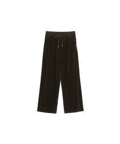 （抜け感×甘辛MIX♥）   レース付き ベロア ジョガーパンツ