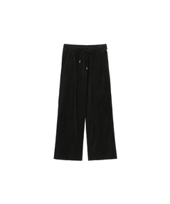 （抜け感×甘辛MIX♥）   レース付き ベロア ジョガーパンツ