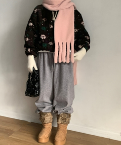 ボアロングフリースマフラー(7color) BABY PINK