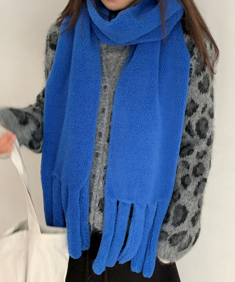 ボアロングフリースマフラー(7color) BLUE