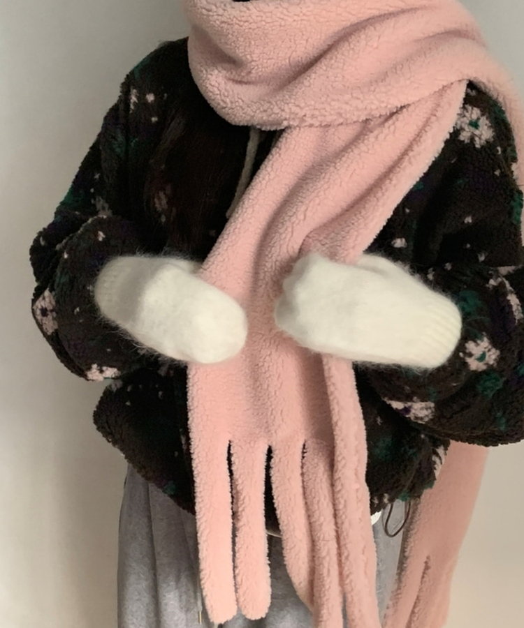 ボアロングフリースマフラー(7color) BABY PINK