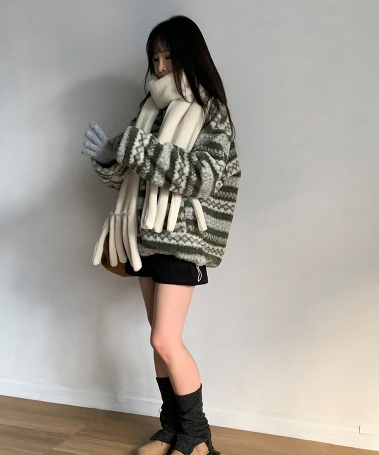 ボアロングフリースマフラー(7color) CREAM