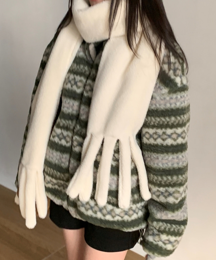 ボアロングフリースマフラー(7color) CREAM