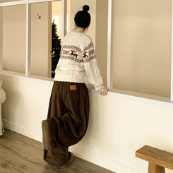 ノルディックケーブルニット IVORY