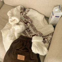 ノルディックケーブルニット