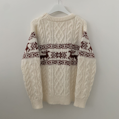 ノルディックケーブルニット