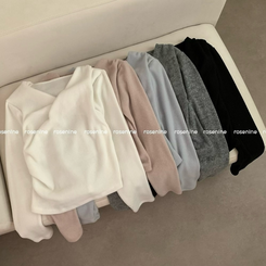 뮤즈 드레이프 기모 긴팔 겨울 상의 겨울옷 연말룩 크리스마스 긴팔티 기모티