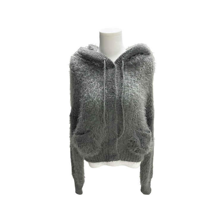 비엔 솔잎 후드 가디건