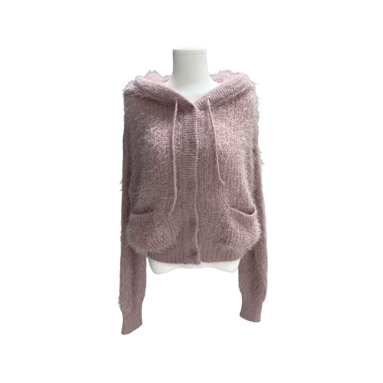 비엔 솔잎 후드 가디건