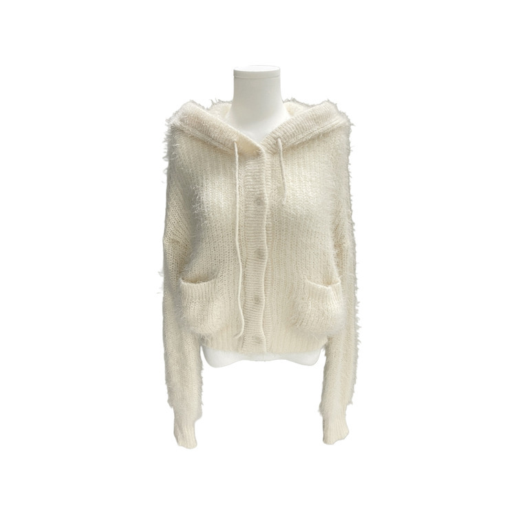 비엔 솔잎 후드 가디건