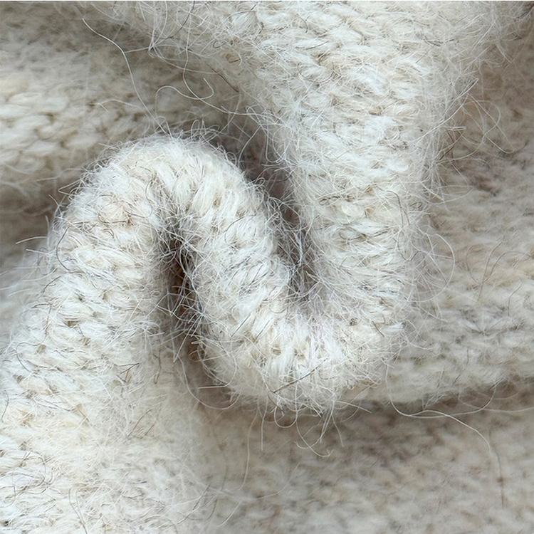 ボカシヘンリーネックボタンニット(6color)