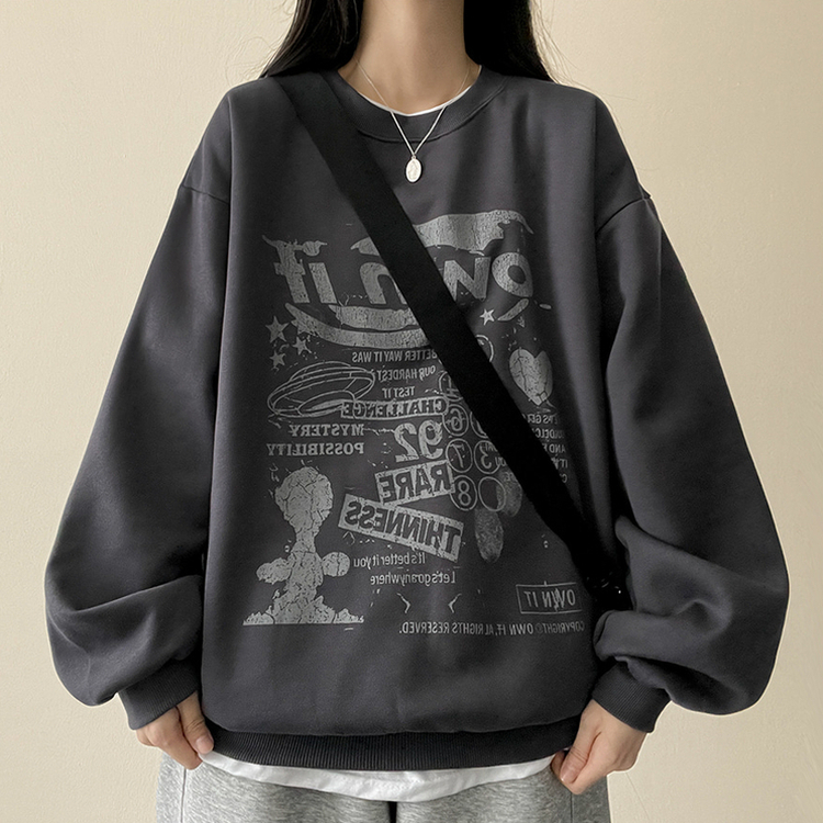 【起毛】クルートレーナー CHARCOAL