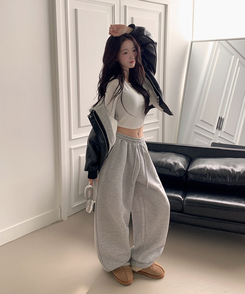 ʚ기모ɞ [엔젤/유니크⋆⁺] 미카엘 천사 나염 백포인트 기모 스트링 와이드 팬츠 메란