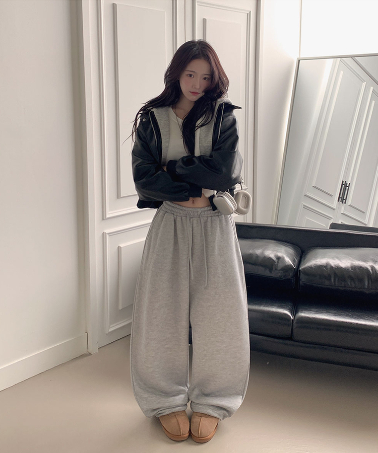 ʚ기모ɞ [엔젤/유니크⋆⁺] 미카엘 천사 나염 백포인트 기모 스트링 와이드 팬츠 메란