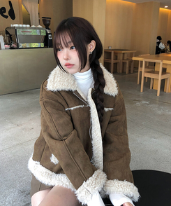 ウールカラーファームートンジャケット｜ジャケット｜韓国ファッション