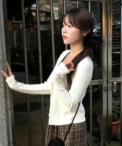 ルベットリボンスクランチ BLACK