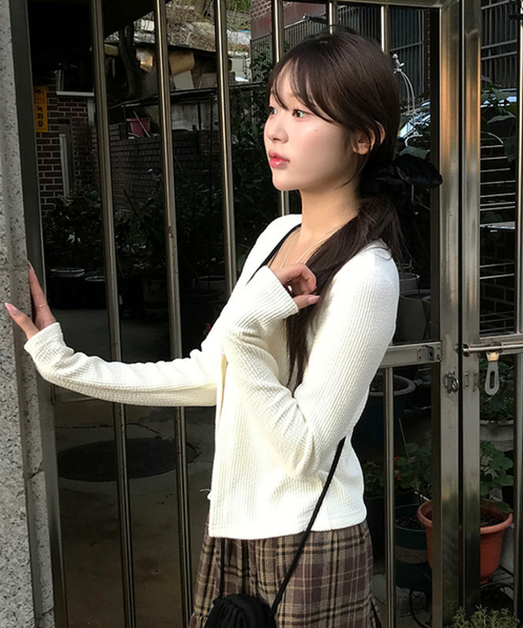 ルベットリボンスクランチ BLACK